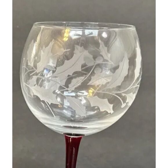 Lenox Holiday Etched Balloon Wine set of 3/ New No Box - Picture 2 of 2